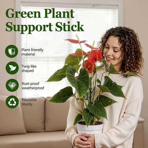 LOOHOI durable indoor-outdoor stake resists weather and mold for long-lasting plant support.