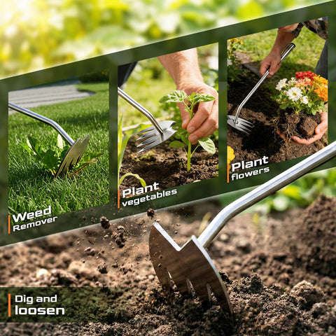 LOOHOI Extendable handle setup lets you weed standing
