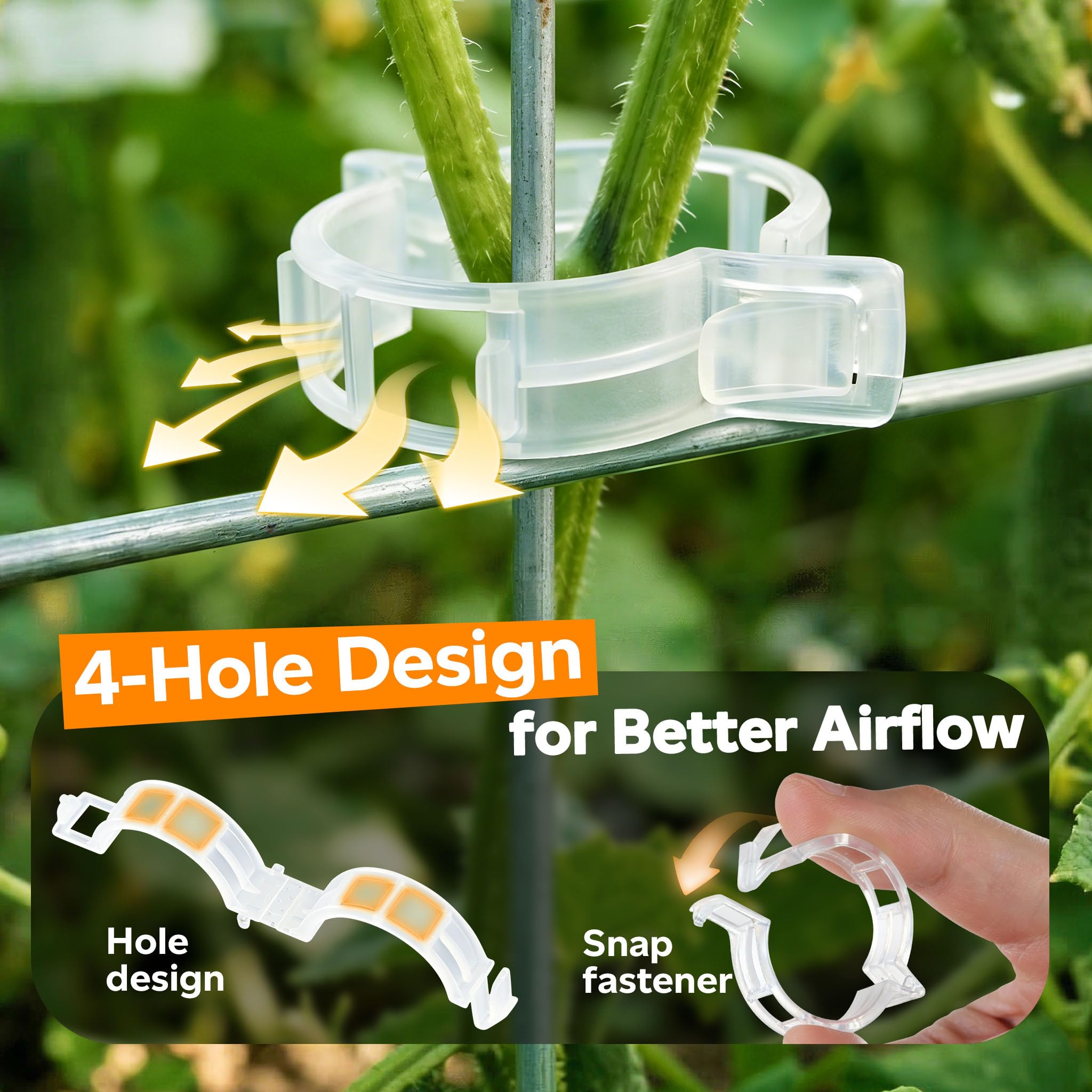 LOOHOI reusable plant clips provide durable multi season support