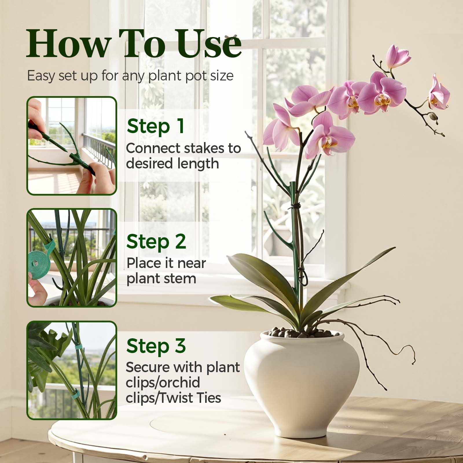 LOOHOI versatile stake fits monstera, pothos, philodendron, ivy and more.