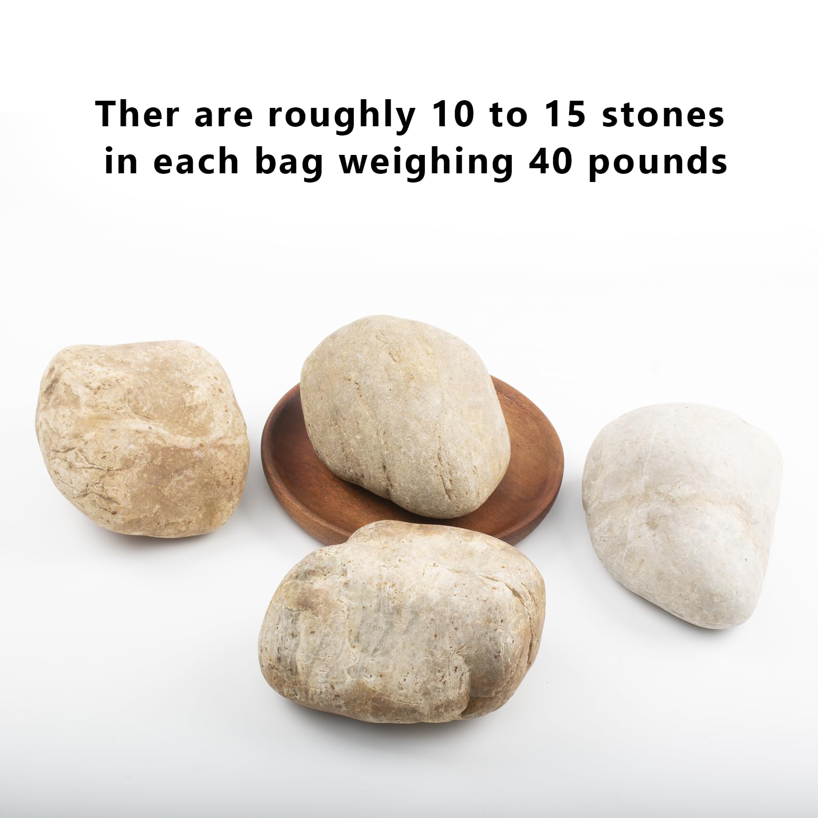 LOOIOOJ decorative river stones for planters and vases add natural color.