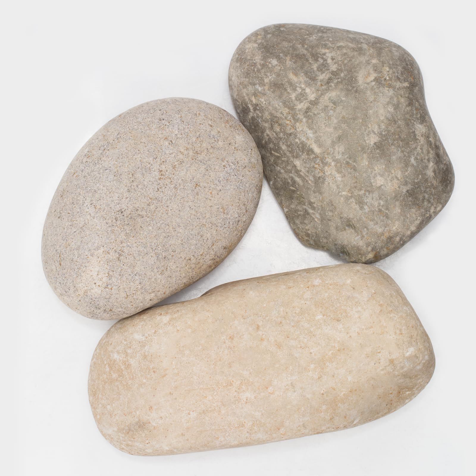 LOOIOOJ river stones 4-7 inch for garden pathways and natural erosion control.