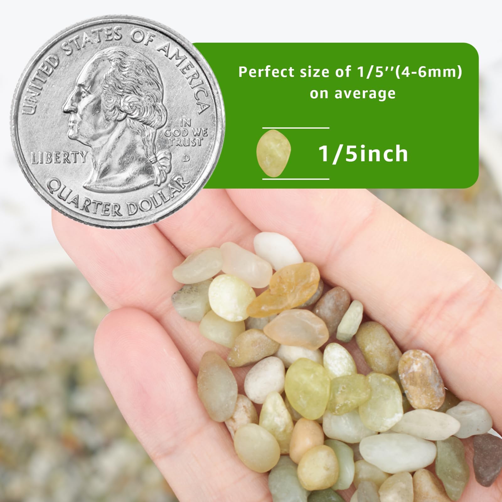 LOOIOOJ vase-fillers multicolor stones enhance displays and protect surfaces.