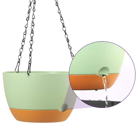 Lookat dishwasher-safe plastic planter for quick cleaning and reuse.