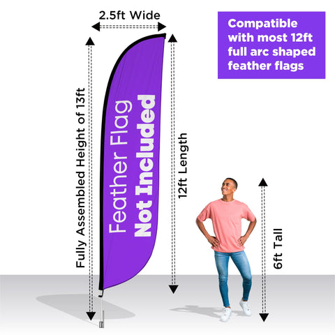 LookOurWay 12ft arc compatibility shows easy integration with most banners