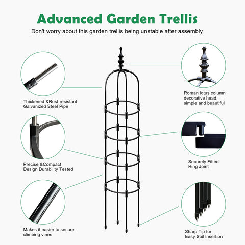 LOOMINGSX adjustable-height trellis accommodates growing plants as they mature.