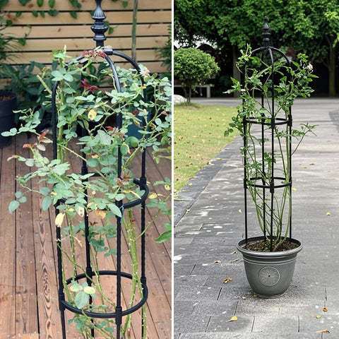 LOOMINGSX rustproof, weather-resistant metal ensures durable support through seasons.