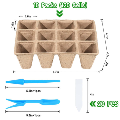 Loongesho biodegradable seed starter trays in natural material reduce waste.