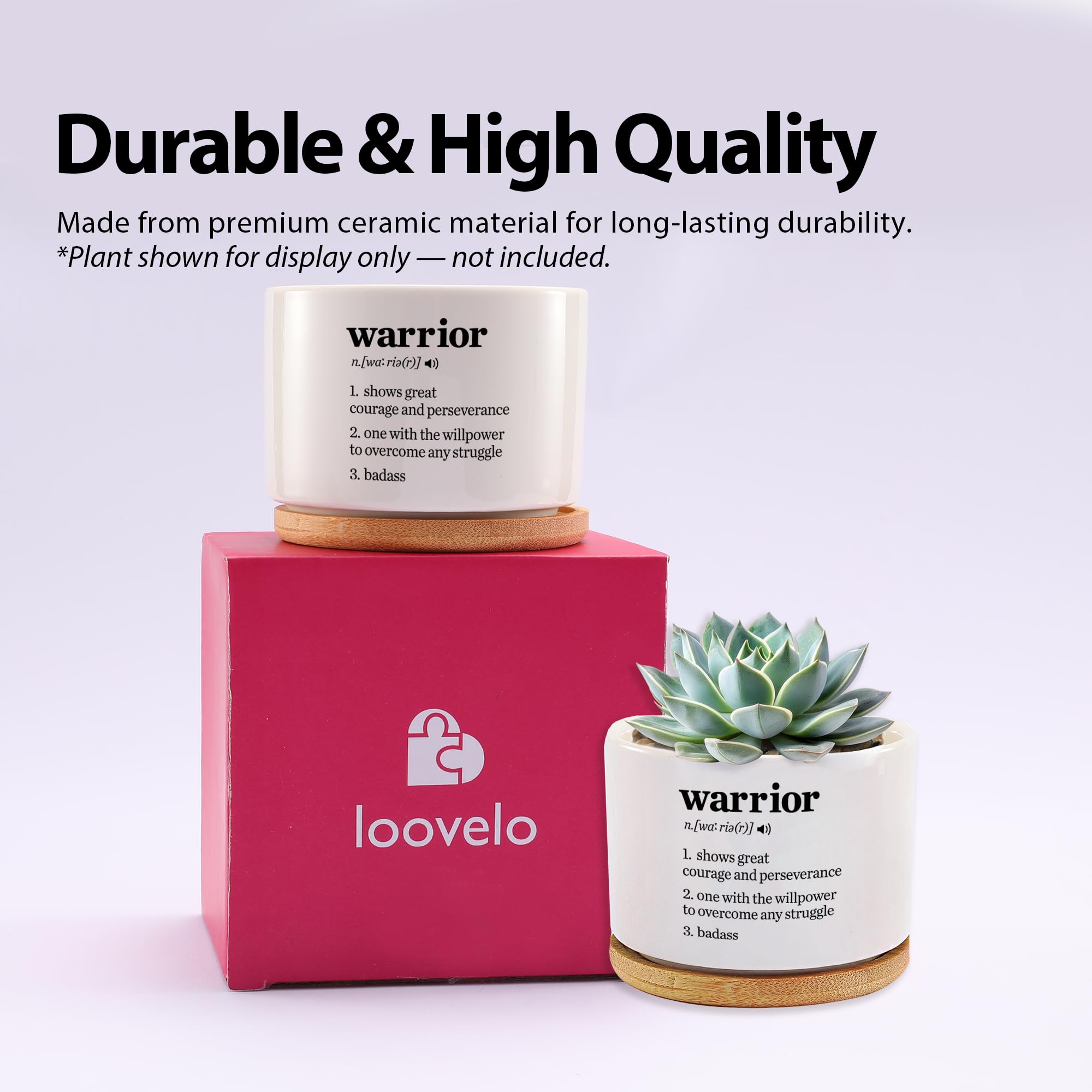 Loovelo pot features a drainage hole for proper watering and plant health.