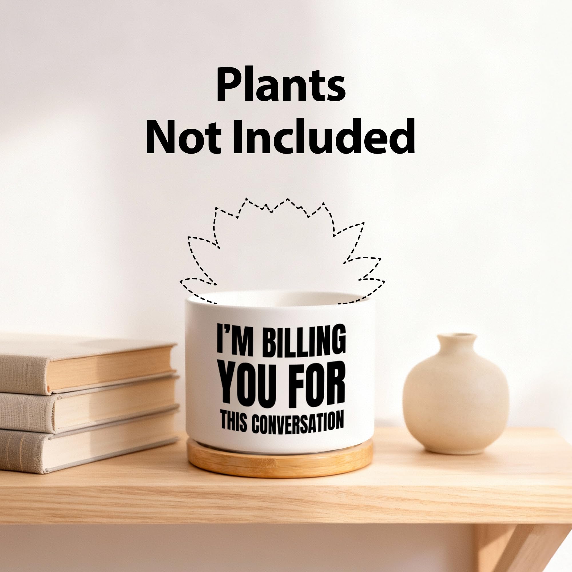 Loovelo durable ceramic white pot for long-lasting home office style