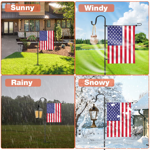 LOPANNY 45 inch yard flag stand accommodating 12 by 18 inch flags outdoors