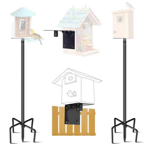 LOPANNY bird feeder pole outdoor setup demonstrates durable weatherproof performance for year-round use.