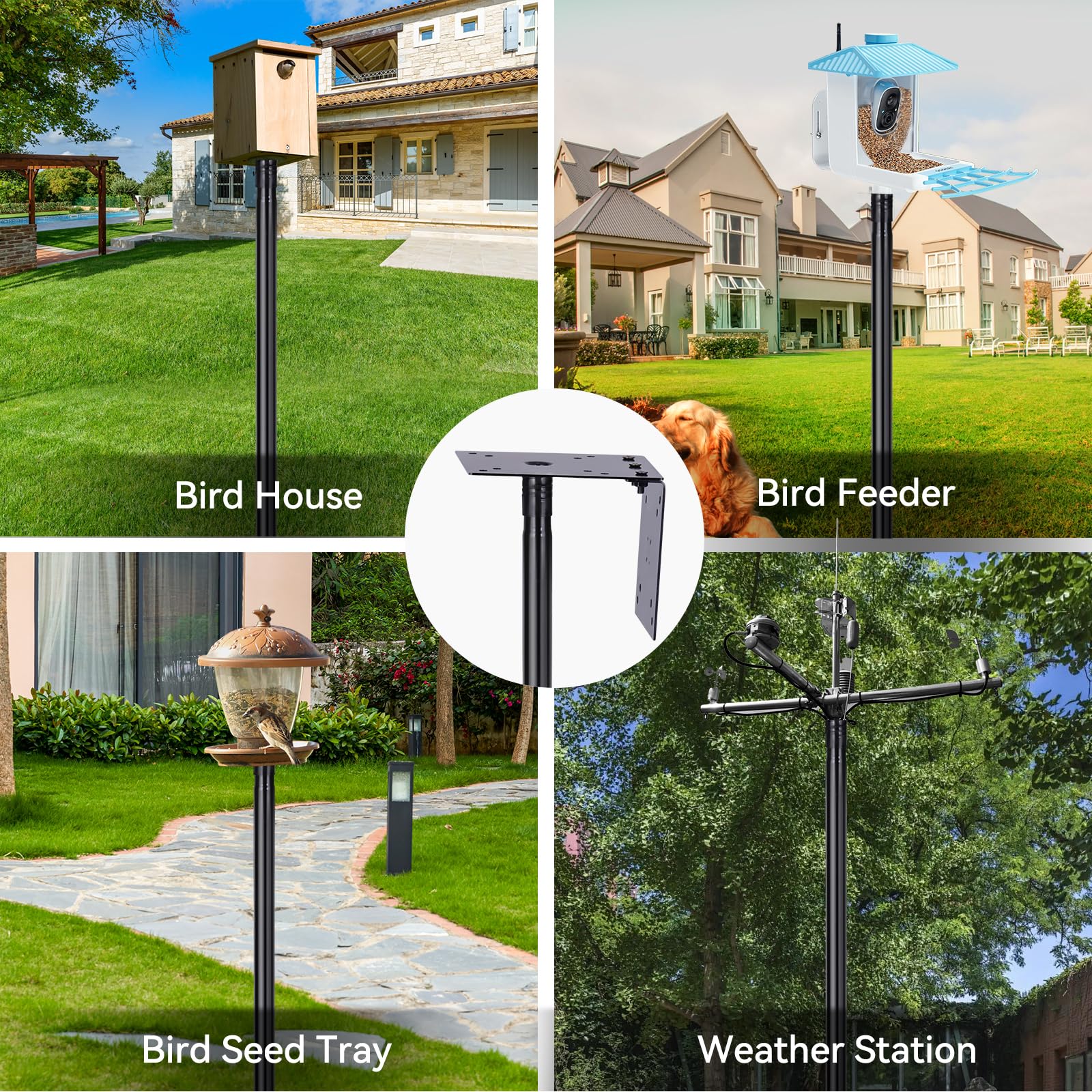 LOPANNY five-prong base adds stability for heavy feeders.