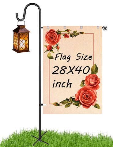 LOPANNY large garden flag holder stand pole for outdoor display