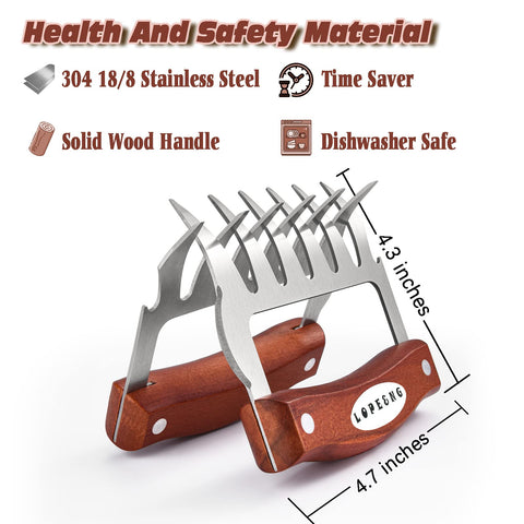LOPE & NG claws with integrated bottle opener for grillside convenience.