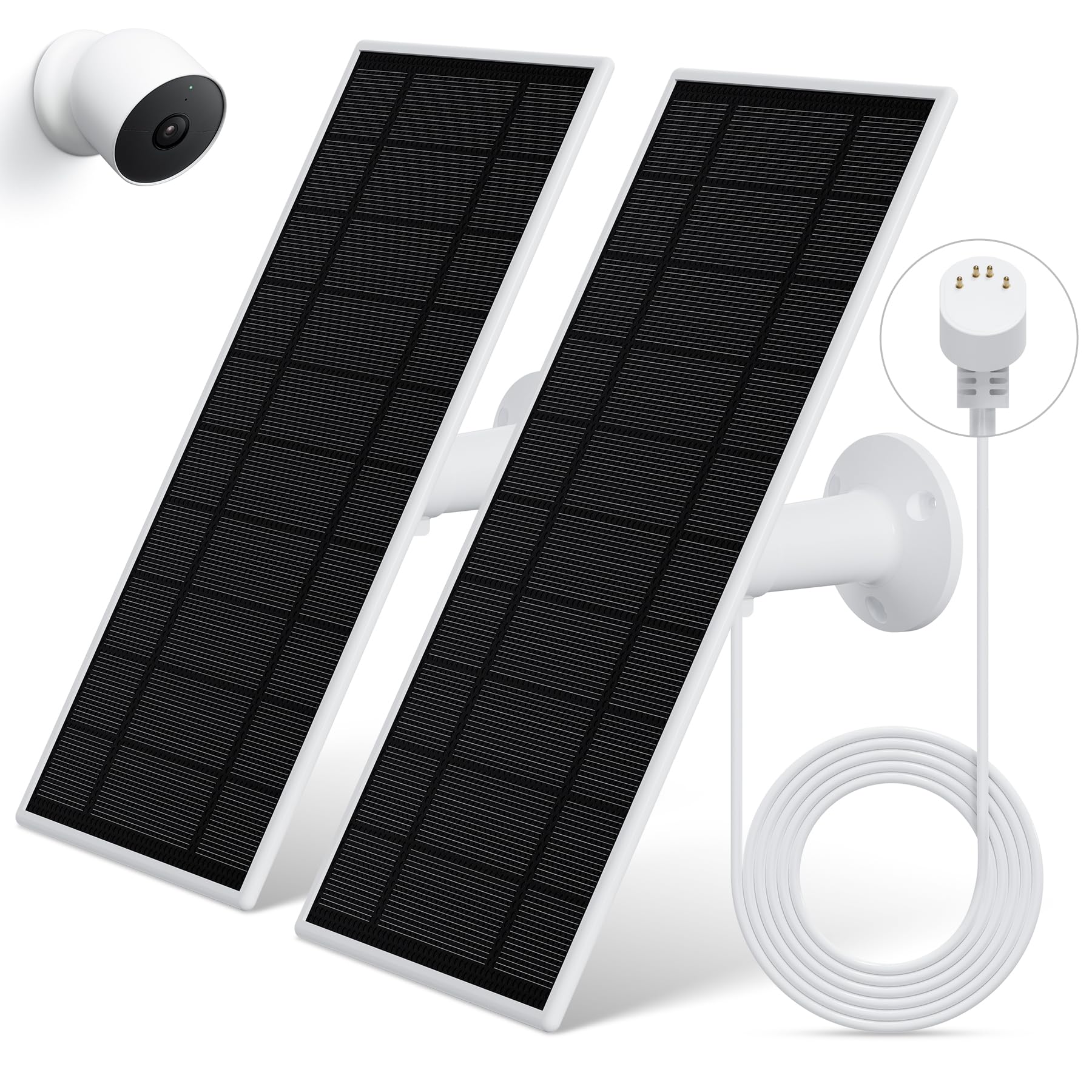 Loqdivr solar panel for Nest Cam maintaining continuous outdoor charging