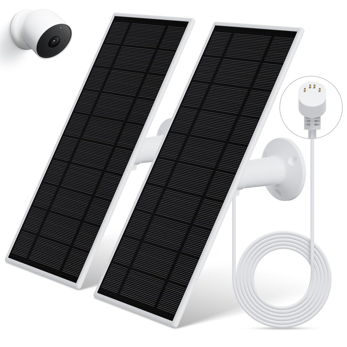 Loqdivr solar panel for Nest Cam maintaining continuous outdoor charging