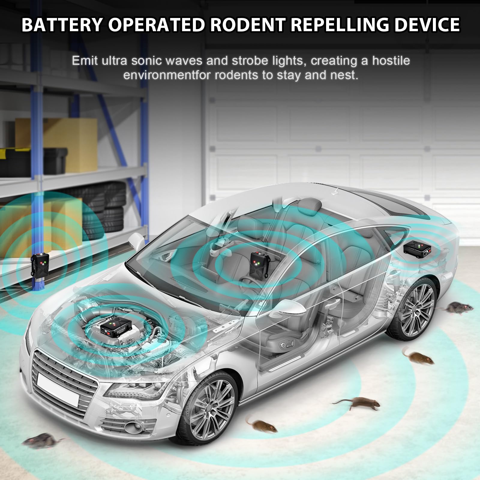 Loraffe Auto standby mode senses engine vibrations to save battery life.