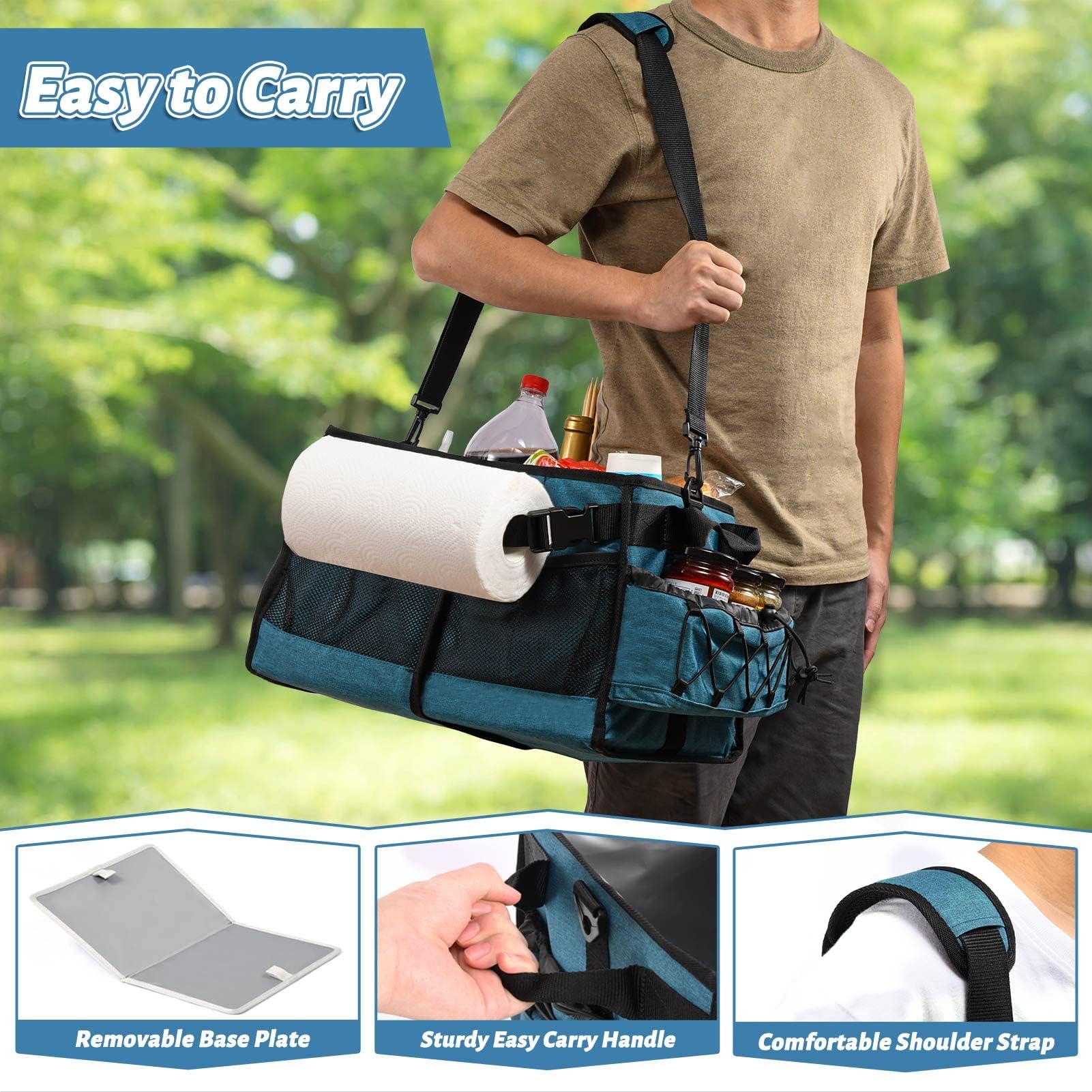 Lorbro Grill Caddy made from durable oxford fabric for outdoor use.