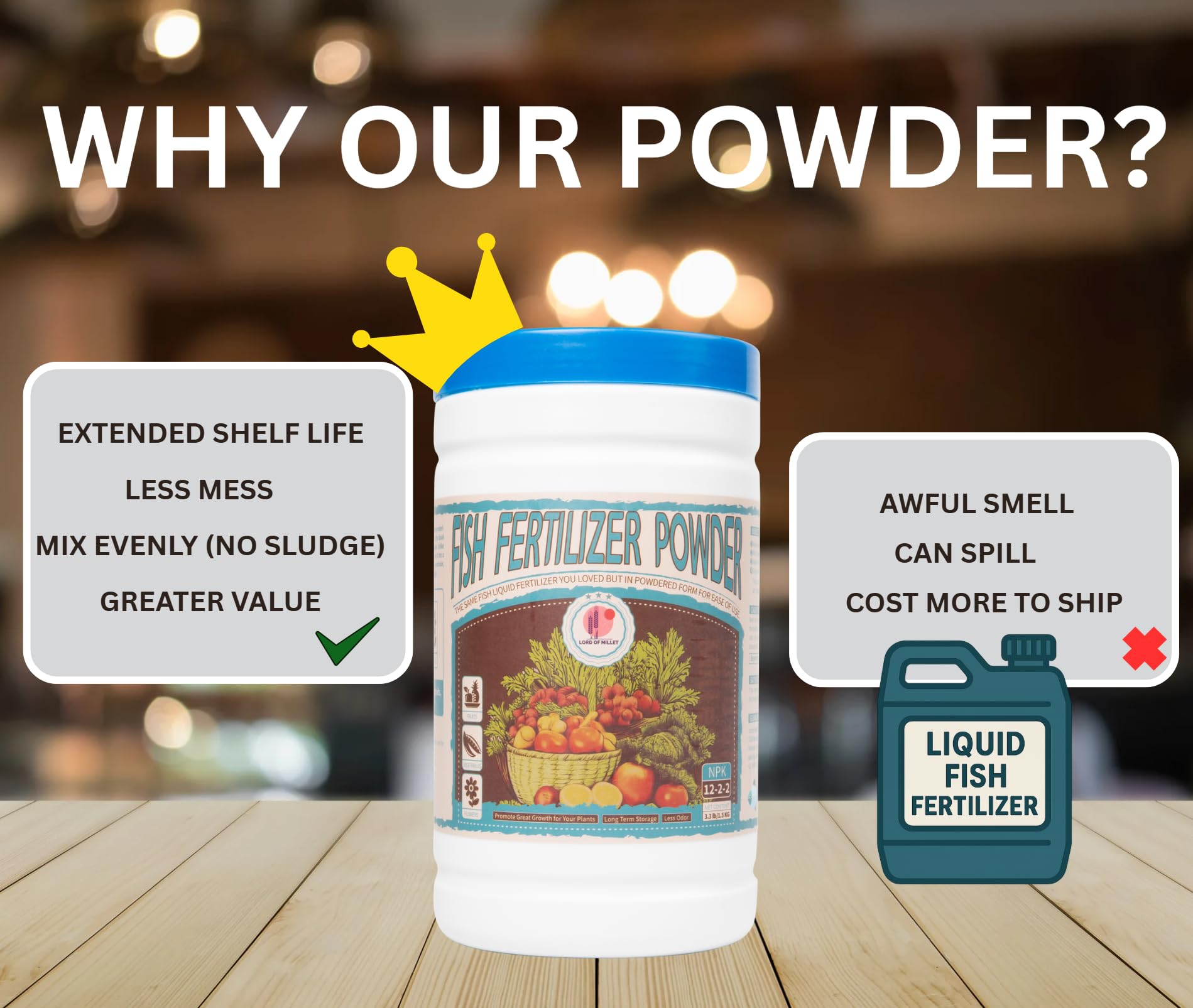 Lord of Millet Fish Emulsion Powder on trees and shrubs supports healthy foliage.