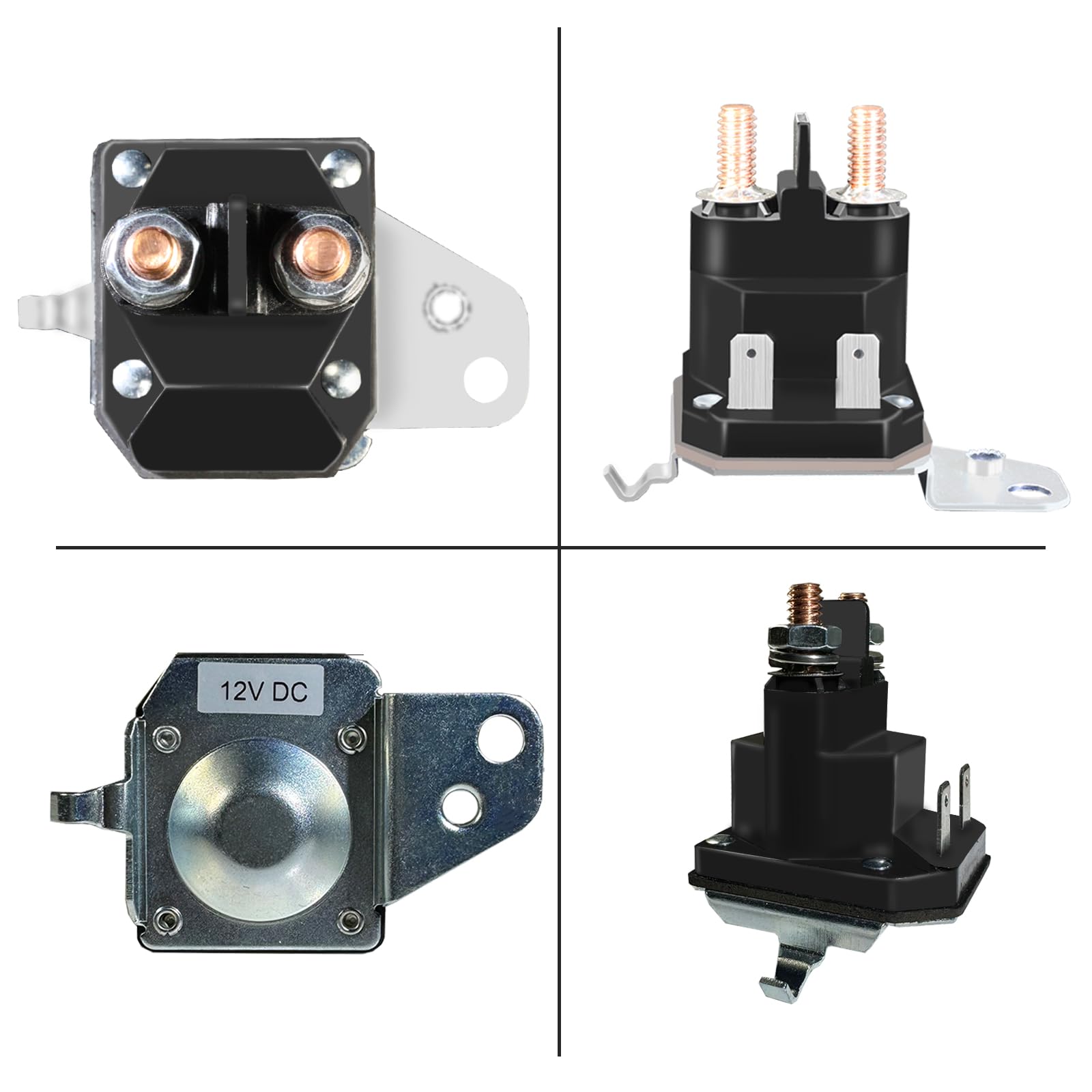 Front view of LordandLand 725-06153A solenoid showing rugged housing