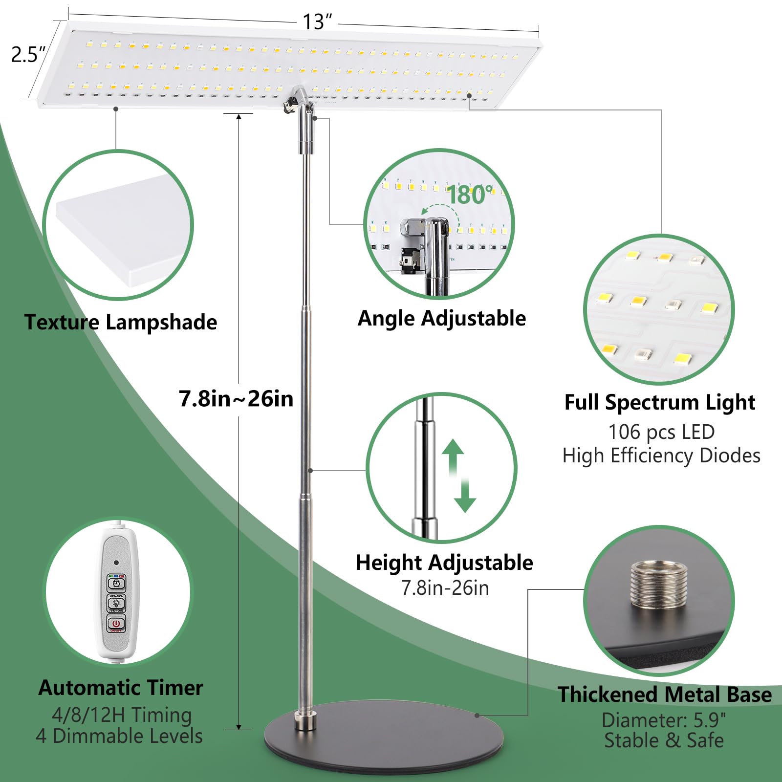 LORDEM auto timer cycles on/off to support daily plant care.