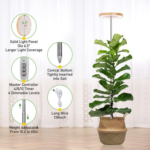 LORDEM grow light auto timer helps maintain daily schedules