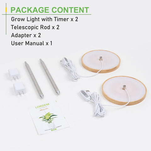 LORDEM grow light used in an indoor plant setup for lush growth