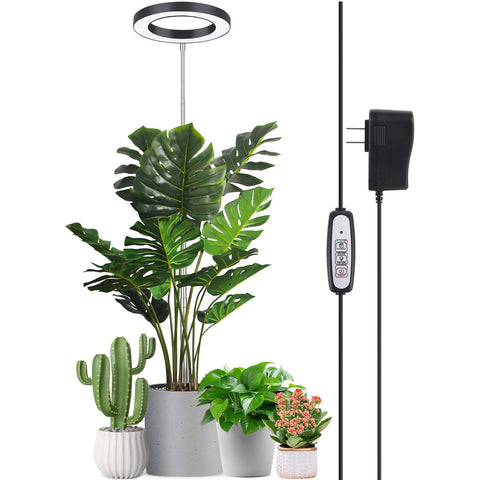 LORDEM black full-spectrum grow light with 72 LEDs supports healthy plant growth.