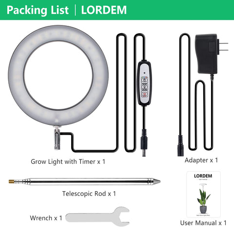 LORDEM four brightness levels adapt to different plant needs and spaces.