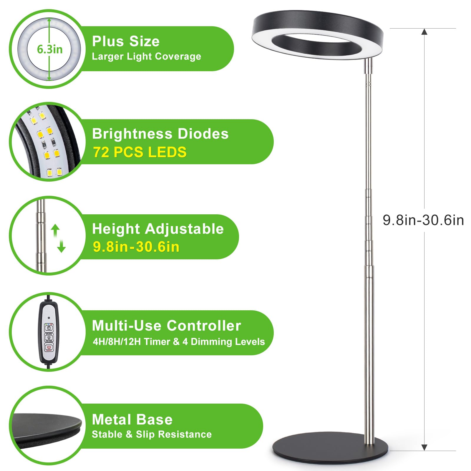 LORDEM Grow Light auto timer frees you from daily on/off routines.