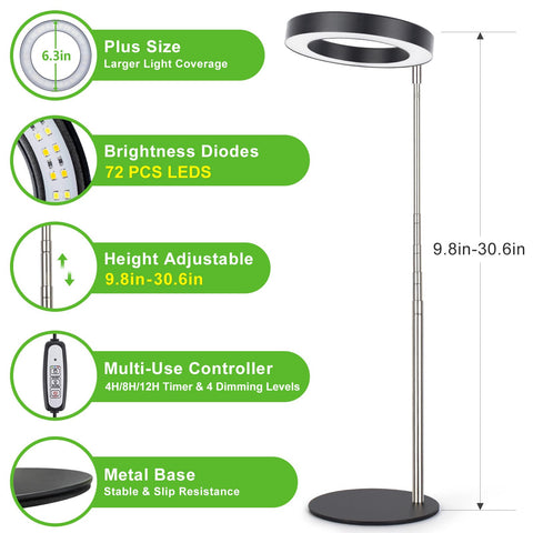 LORDEM grow light auto timer enables convenient 4h/8h/12h cycles.