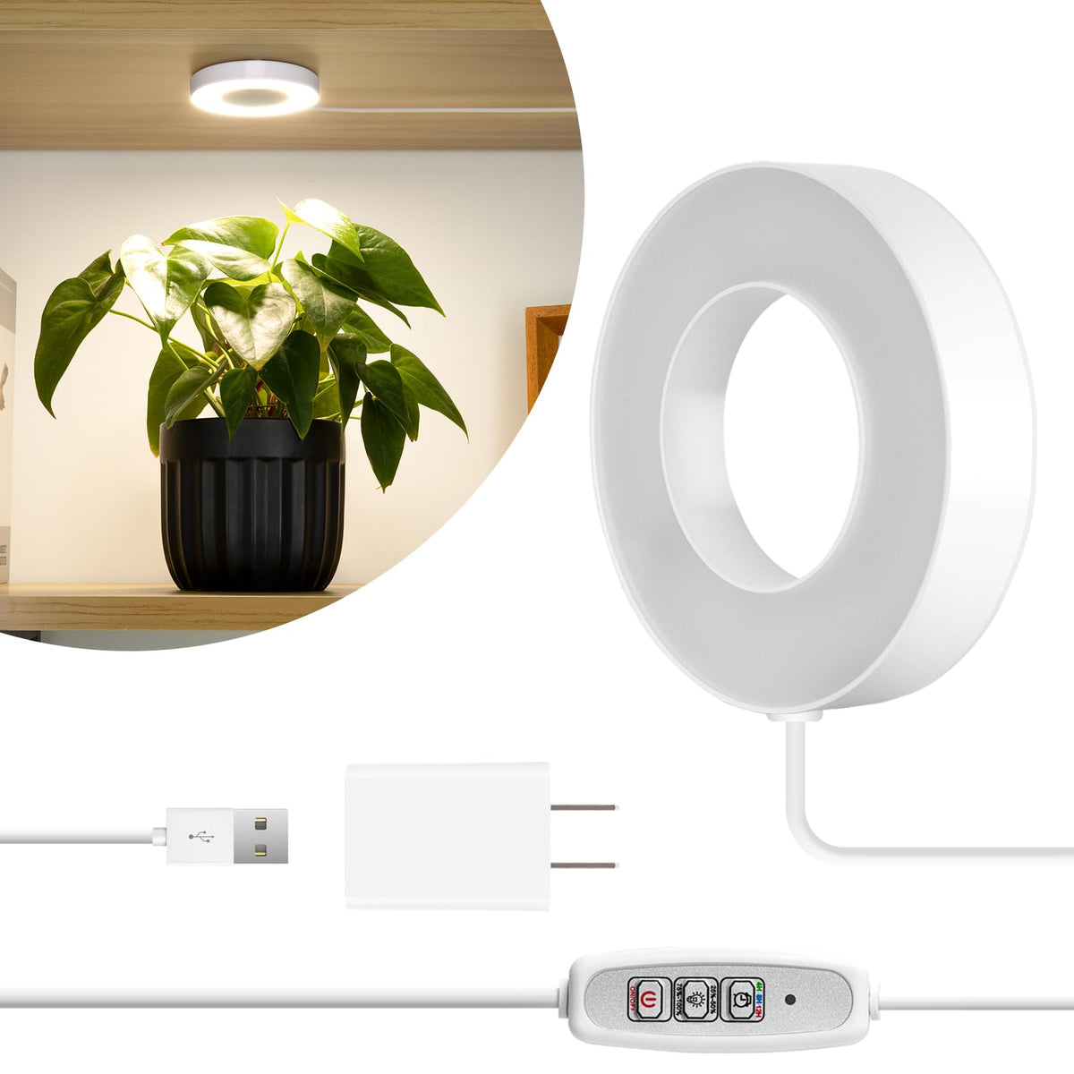 LORDEM grow light ceiling angle view for compact plant growth and even illumination.