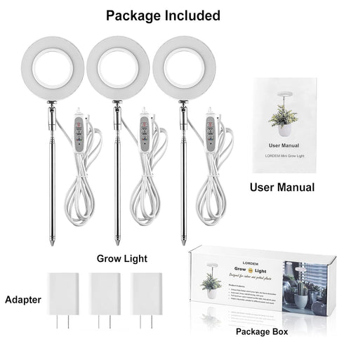LORDEM pack of 3 lights brightens multiple pots simultaneously.