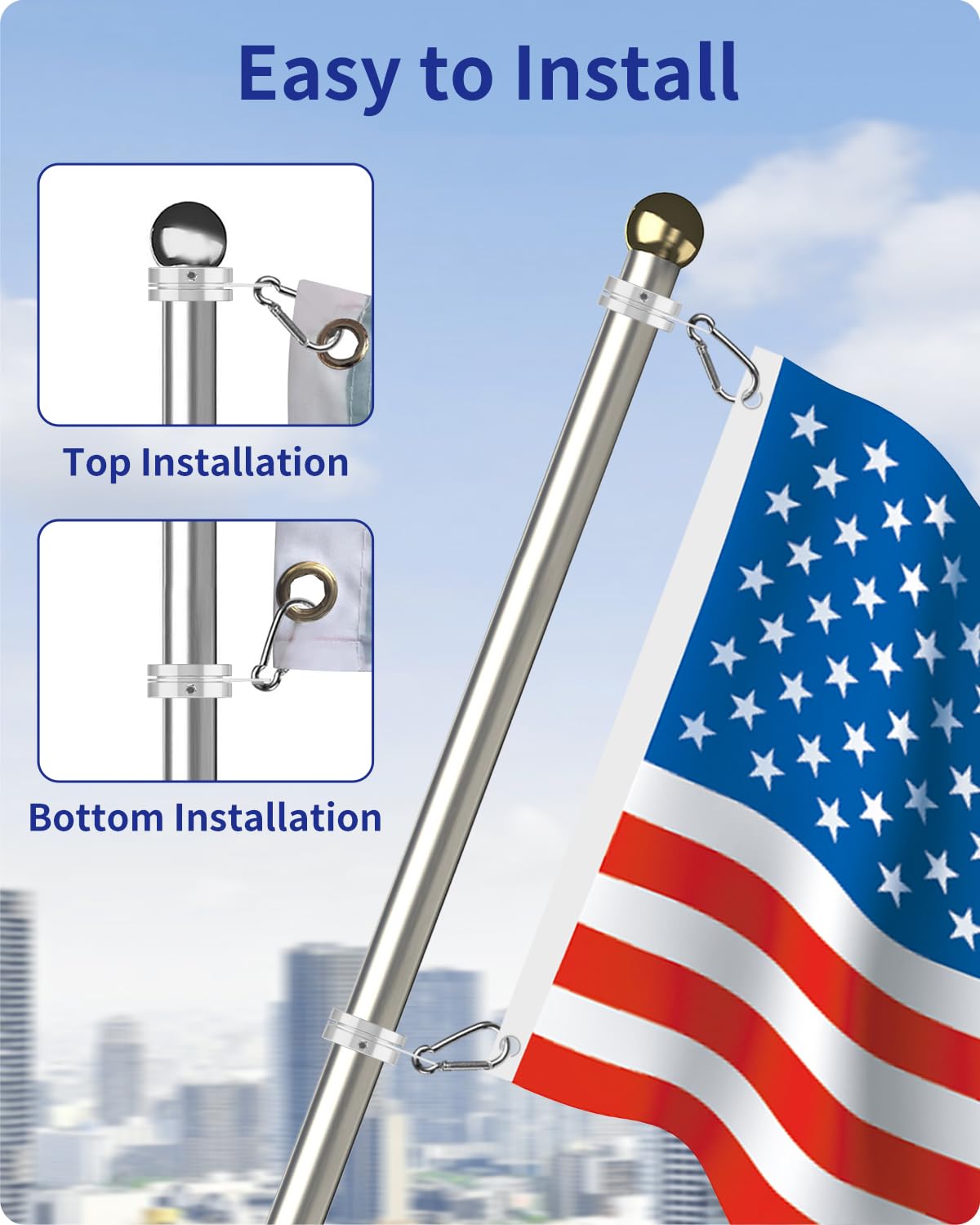Loretoy quick-install rings with two screws for secure fit.