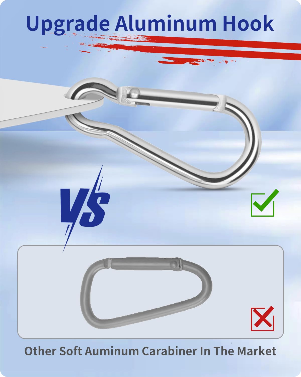 Loretoy hook design connects ring to flag securely