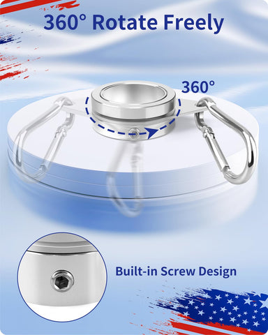 Loretoy ring and hook set enables quick flag attachment.