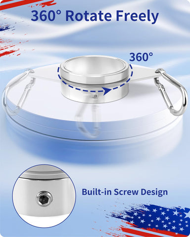 Loretoy stainless steel ring detail provides strong support in windy conditions
