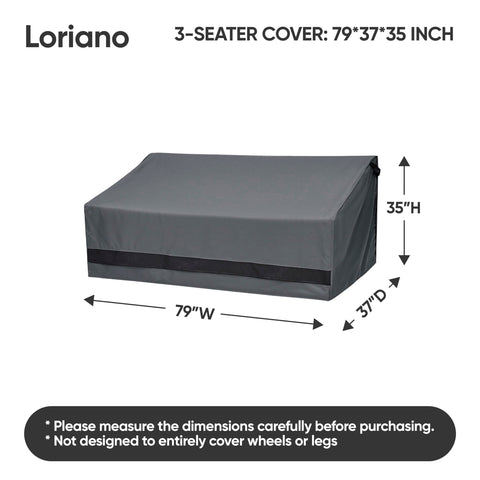 Loriano heavy-duty 600D oxford fabric endures outdoor wear and tear.