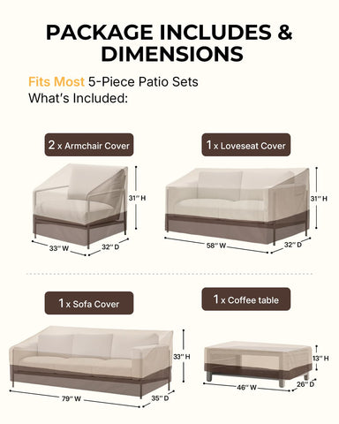 Loriano loveseat cover guards against wind and moisture.