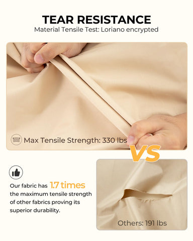 Loriano padded handles enable easy removal of the cover
