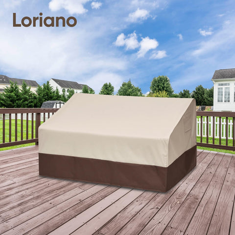 Loriano weatherproof cover shields against rain and wind for hassle-free outdoor living.