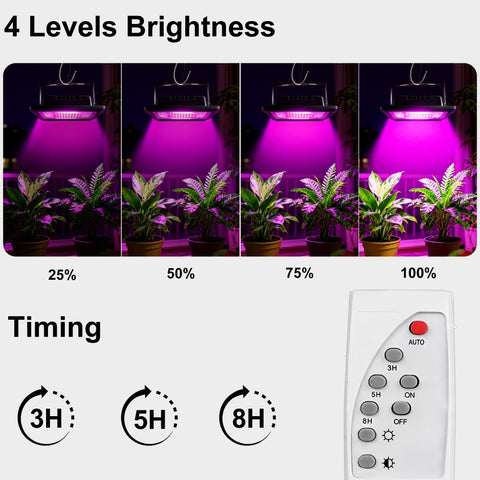 Loscarol grow light with 16.4 ft cord allows flexible placement.