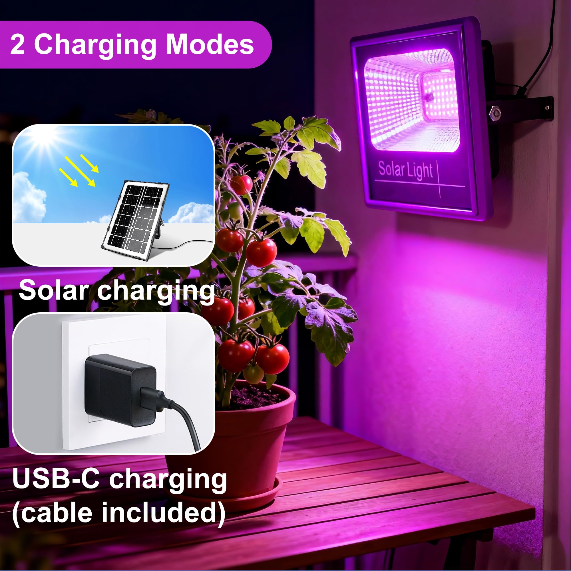 Loscarol solar grow light remote control enables easy on/off and scheduling.