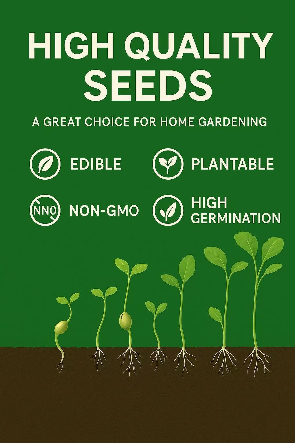 Loseedsoo Green Purslane seeds in a container for easy growing