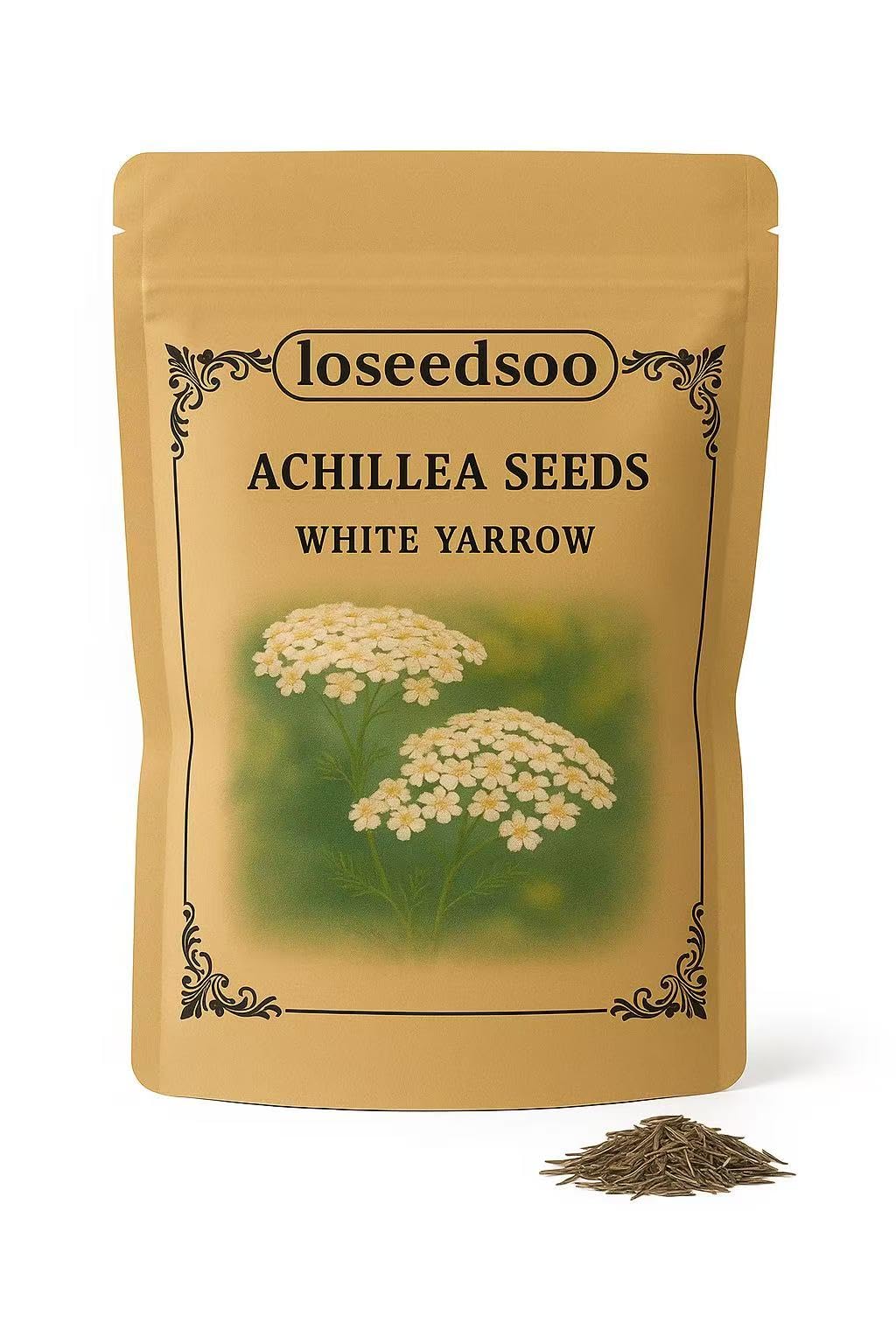 Loseedsoo White Yarrow seeds bulk pack ready for sowing and large projects.