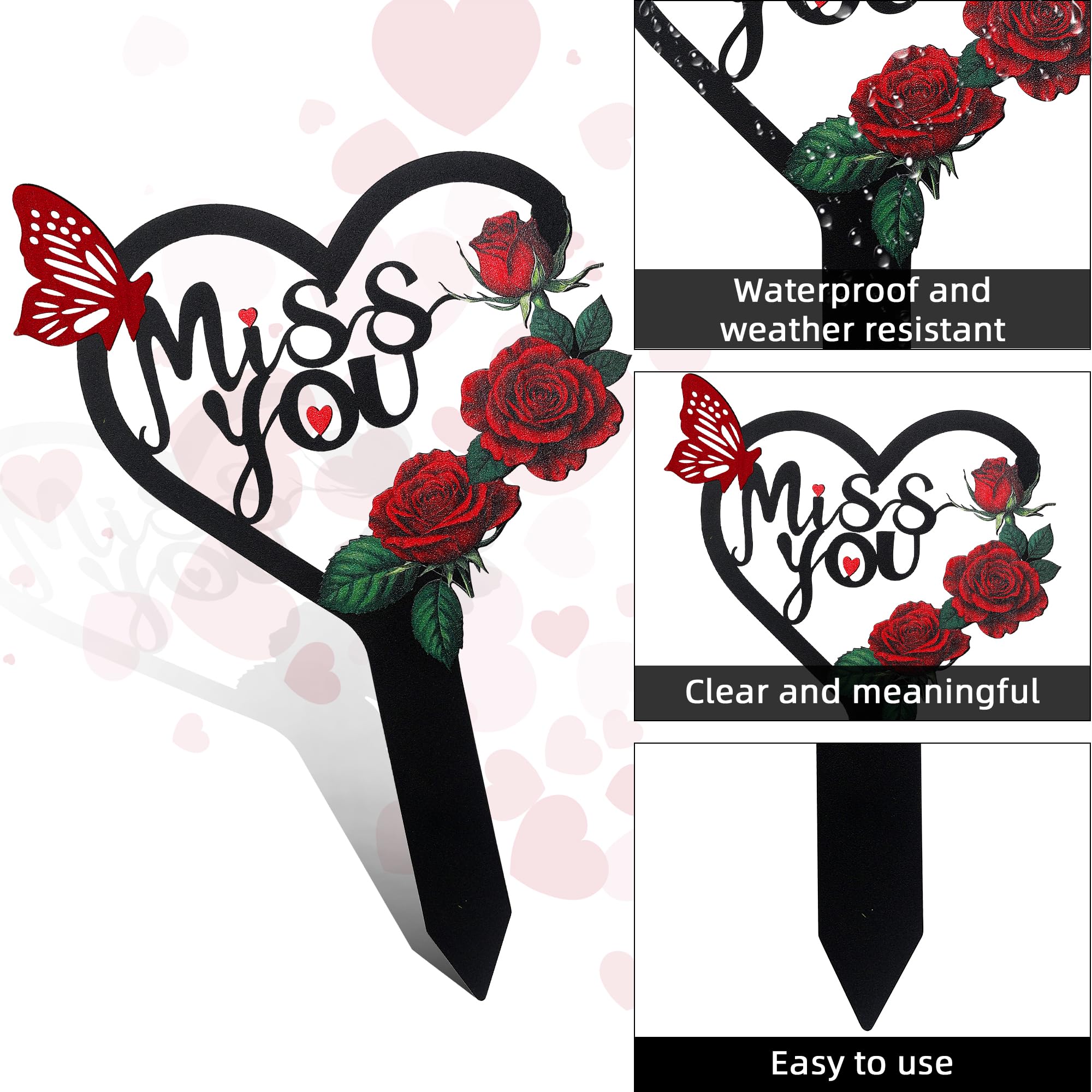 LOSFOTBO memorial Miss You style stake for meaningful tributes