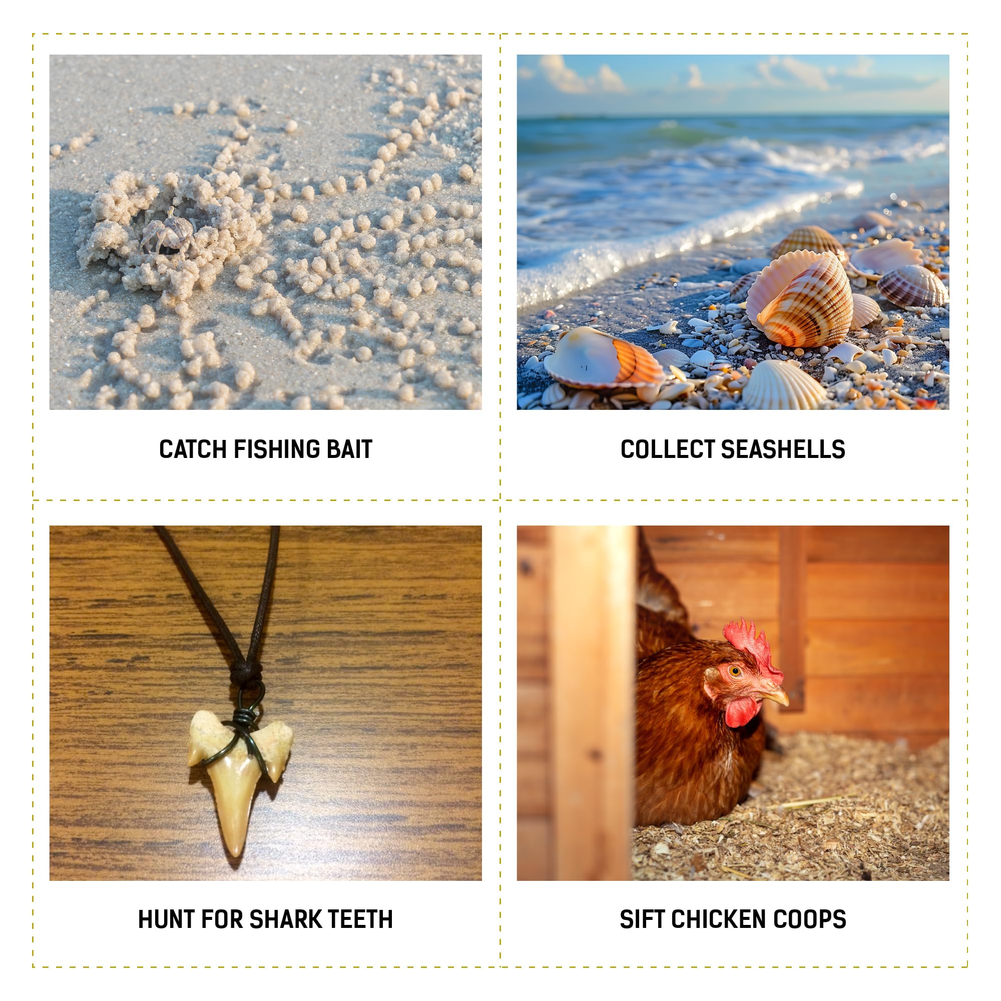 LOSTRONAUT Mole crabs catcher tool streamlines shellfishing and shore scavenging
