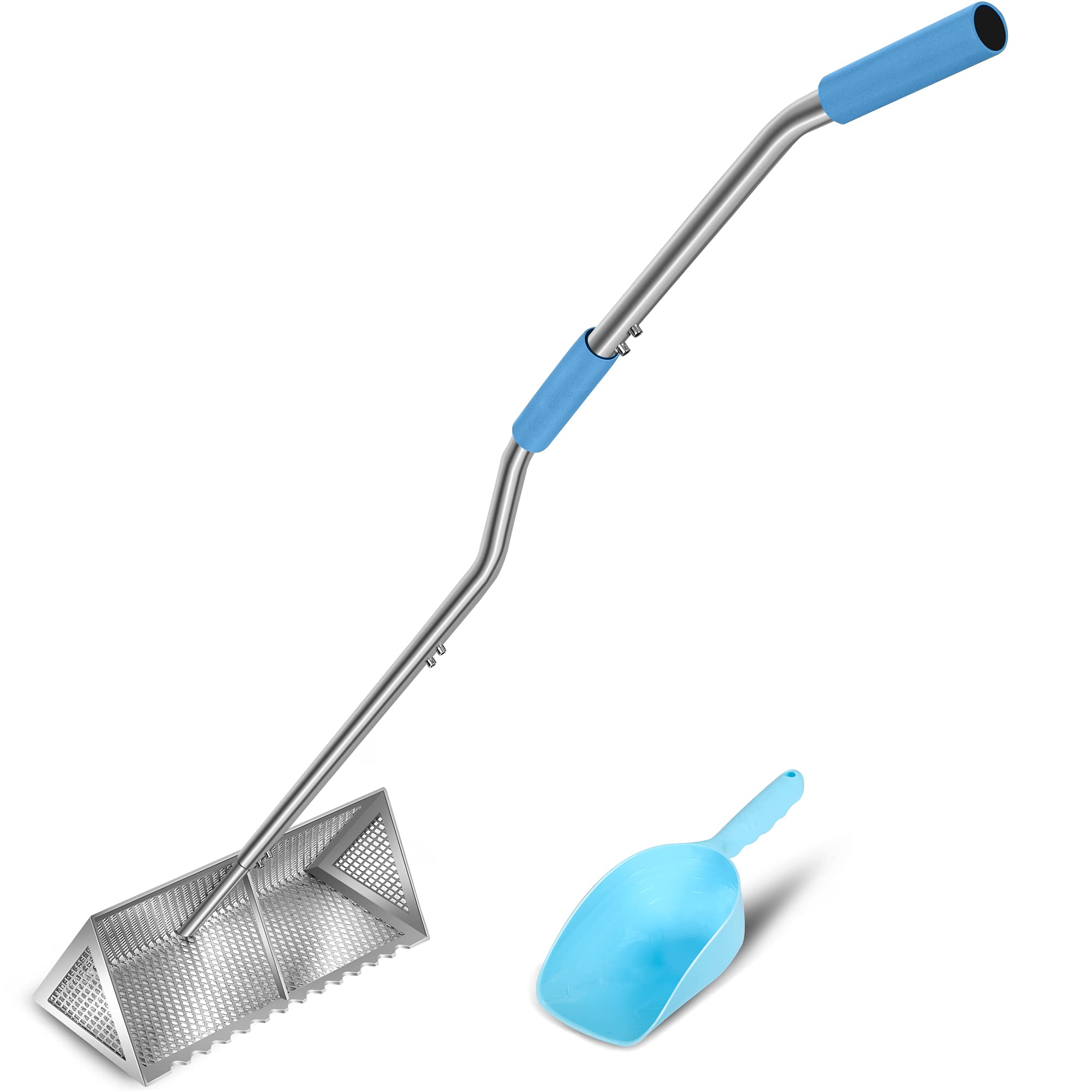 LOSTRONAUT Sand Flea Rake Pro basket in use for quick beach treasure collection