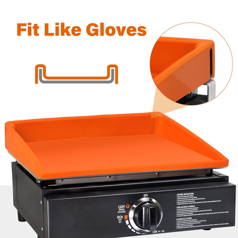 LotFancy 100% food-grade silicone mat designed for griddle protection and long life.